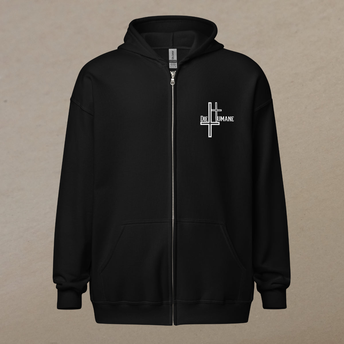 DieHumane - Logo - Unisex Zip-Up Hoodie