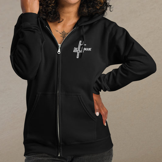 DieHumane - Logo - Unisex Zip-Up Hoodie