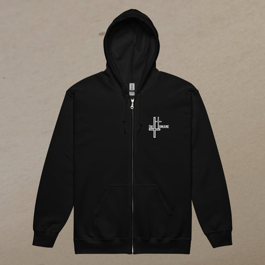 DieHumane - Logo - Unisex Zip-Up Hoodie
