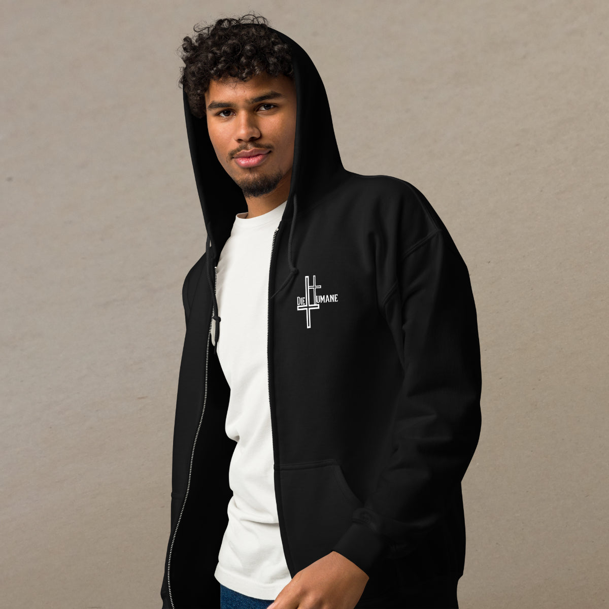 DieHumane - Logo - Unisex Zip-Up Hoodie