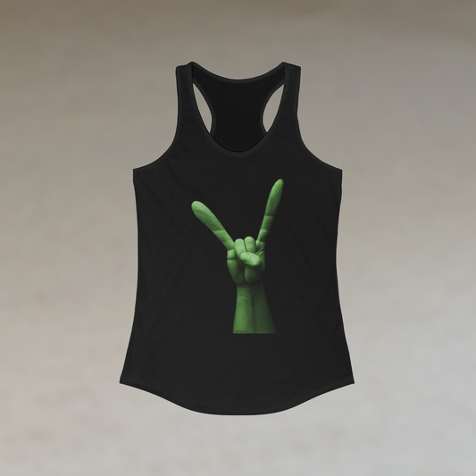Alien Devil Horns - Women's Racerback Tank
