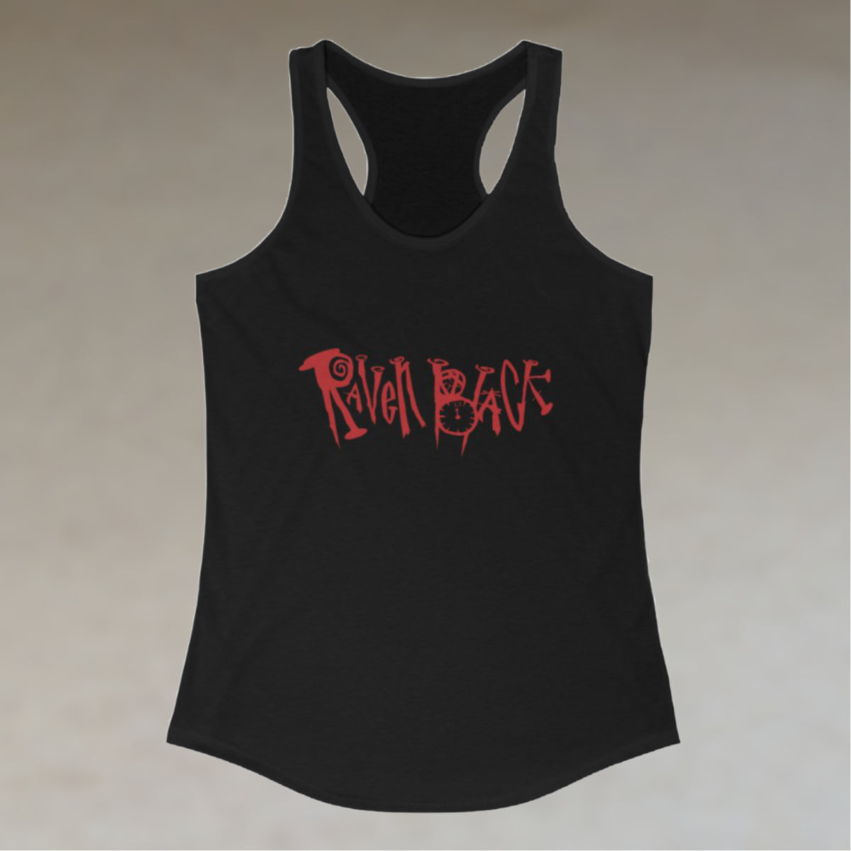 Raven Black - Logo - Women's Racerback Tank