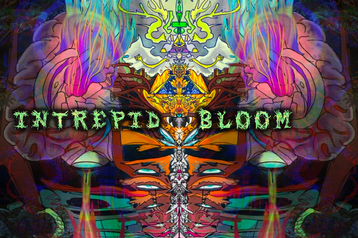 Intrepid Bloom, Missing Link Album cover Mixed by Ulrich Wild, released by WURMgroup, Stoner rock, rock, psychedelic rock, singles dark horse, black cats, the roads, above the storm, no turning back