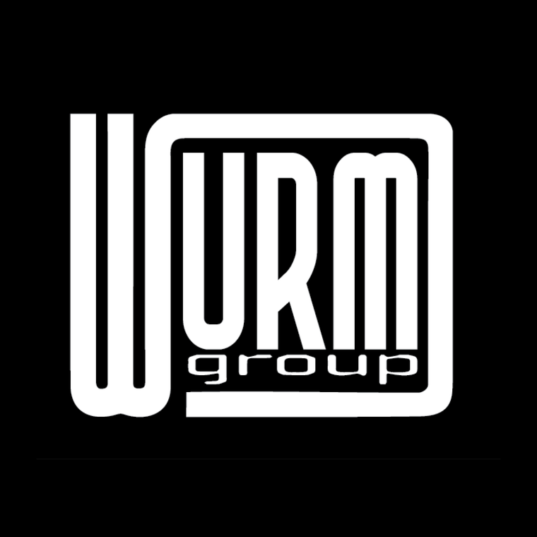 wurmgroup wormgroup wurm worm logo white on black
